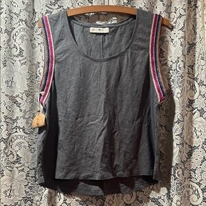 Natural Life Charcoal Tank with Multicolor Trim Size Medium NWT